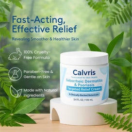 Listing 9 of 11 for 2pcs Calvris Seborrheic Dermatitis & Psoriasis Treatment Cream Beard Recovery...