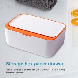 Listing 7 of 7 for Baby Wipes Storage Box Dustproof Mask Storage Organizer with Lid Seal Rectang