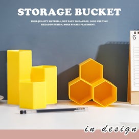 Listing 3 of 6 for Aktudy 3 Lattices Makeup Brush Storage Box Cosmetics Pen Holder Organizer (Gr