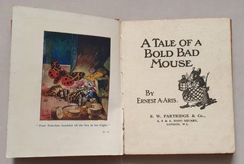Listing 3 of 8 for Ernest Aris: A TALE of a BOLD BAD MOUSE (hbk, 1933)