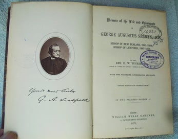 Listing 2 of 20 for Set (2)- 1879- 'BISHOP SELWYN OF NEW ZEALAND......'- Tucker-1st. Editions- 810pp