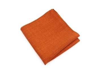 Listing 6 of 10 for Soft Solid Color Men's Cotton Pocket Square Accessories