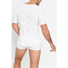 Listing 9 of 9 for Bonds Aircel Thermal Short Sleeve Tee Top Waffle Knit Raglan Mens T-Shirt MVN...