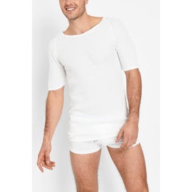 Listing 3 of 5 for 3 Pack Bonds Aircel Thermal Short Sleeve Tee Mens T-Shirt White Raglan Waffle...