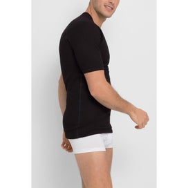 Listing 5 of 5 for 3 Pack Bonds Aircel Thermal Short Sleeve Tee Mens T-Shirt Black Raglan Waffle...