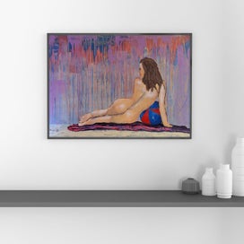 Listing 13 of 14 for ORIGINAL ACRYLIC ABSTRACT PAINTING - See Emily Play