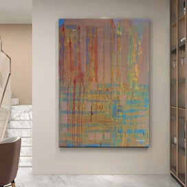 Listing 6 of 11 for ORIGINAL ACRYLIC ABSTRACT PAINTING - In-A-Gadda-Da-Vida 30"x 40"