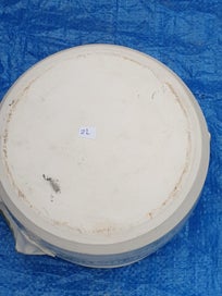 Listing 6 of 13 for Cute Stoneware Pot with Lid & Handles ( Hand made)