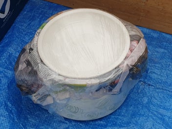 Listing 13 of 13 for Cute Stoneware Pot with Lid & Handles ( Hand made)