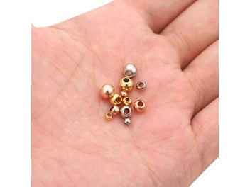Listing 5 of 10 for 20/50pcs Round Stainless Steel Spacer Beads For Jewelry Making