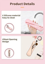 Listing 2 of 5 for Travel Makeup Brush Holder,Anti-fall Out Silicon Portable Cosmetic Face Brush