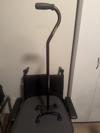 Listing 9 of 10 for Fold up recline wheelchair and 4 point walking stick in excellent condition