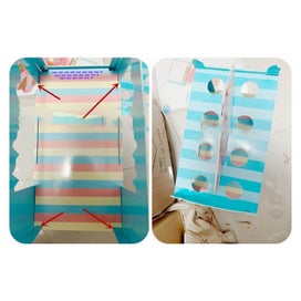 Listing 6 of 6 for Cartoon Car Cake Stand Dessert Table DIY Disposable Paper Tray Stand for Birt