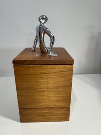 Listing 5 of 10 for Mukul Goyal of India - Out Box - Teak Chrome Brass Trinket Box