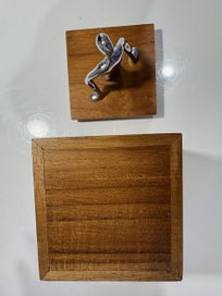 Listing 2 of 10 for Mukul Goyal of India - Out Box - Teak Chrome Brass Trinket Box