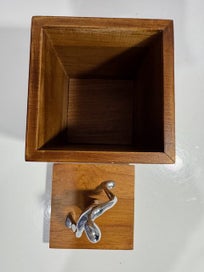 Listing 7 of 10 for Mukul Goyal of India - Out Box - Teak Chrome Brass Trinket Box