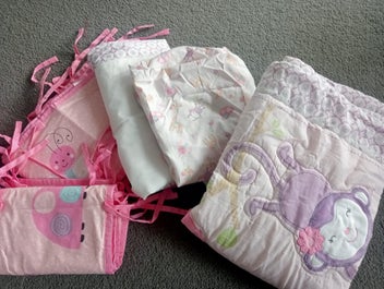 Listing 3 of 8 for Girls Cot bedding set