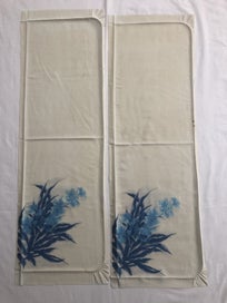 Listing 3 of 14 for Vintage Woven Japanese Silk Floral Fabric Pieces X2 Kimono Panels