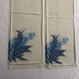 Listing 5 of 14 for Vintage Woven Japanese Silk Floral Fabric Pieces X2 Kimono Panels