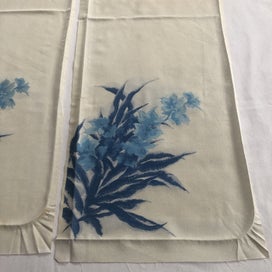 Listing 7 of 14 for Vintage Woven Japanese Silk Floral Fabric Pieces X2 Kimono Panels