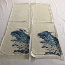 Listing 12 of 14 for Vintage Woven Japanese Silk Floral Fabric Pieces X2 Kimono Panels