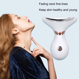 Listing 6 of 9 for Electric Face Massager, 3 Color Lights Fade Wrinkles Skin Tightening Machine,