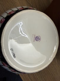 Listing 5 of 5 for A fabulous CRESCENT large vintage Jug; tiny rosebuds and stripes !