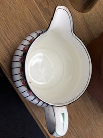 Listing 4 of 5 for A fabulous CRESCENT large vintage Jug; tiny rosebuds and stripes !