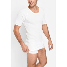 Listing 5 of 5 for 6 Pack Bonds Aircel Thermal Short Sleeve Tee Mens T-Shirt White Raglan Waffle...