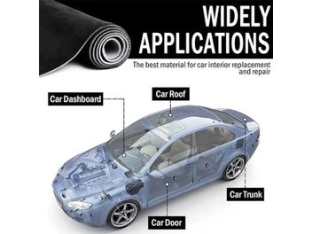 Listing 4 of 8 for Black Suede Headliner Fabric With Foam For Car Repair