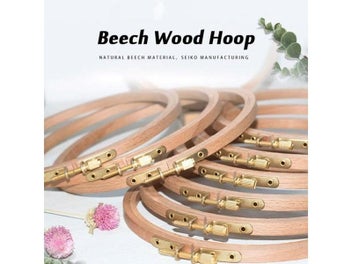 Listing 5 of 10 for 4-12inches Beech Wooden Embroidery Hoops Set For Sewing Craft