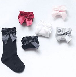 Listing 2 of 7 for 5 Pairs Baby Kids Cotton Soft Breathable Knee-High Over Calf Socks Infant New