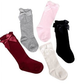 Listing 5 of 7 for 5 Pairs Baby Kids Cotton Soft Breathable Knee-High Over Calf Socks Infant New