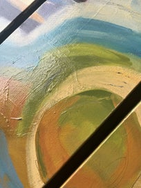 Listing 6 of 7 for To The Sea - abstract triptych painting by Stu Duval