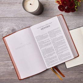 Listing 3 of 6 for KJV Bible, Giant Print ­Thinline Bible, Vintage ­Series, Leathersoft, Brown