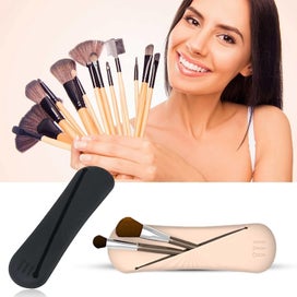 Listing 3 of 5 for Travel Brush Holder Rose Travel Makeup Brush Holder SiliconBrush Holder Cosme