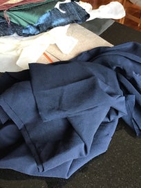 Listing 2 of 3 for 2.1m woven dark blue silk with slight stretch - 130cm wide