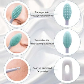Listing 2 of 5 for 2PC Double-Sided Silicone Exfoliating Lip Brush Soft Cleaning Tool for Lips N