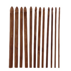 Listing 4 of 9 for 15Pcs Wooden Crochet Hooks Ergonomic Crochet Hook Set Inline Crochet Hooks Ki