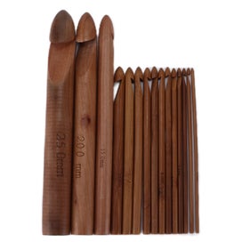 Listing 8 of 9 for 15Pcs Wooden Crochet Hooks Ergonomic Crochet Hook Set Inline Crochet Hooks Ki