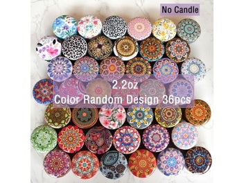 Listing 1 of 9 for 24pcs Multicolor Iron Candle Tins With Lids For DIY Storage