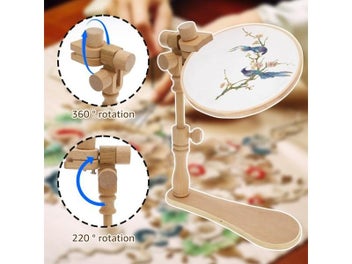 Listing 5 of 9 for Adjustable Beech Wood Cross Stitch Holder With Rotary Hoop