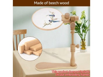 Listing 6 of 9 for Adjustable Beech Wood Cross Stitch Holder With Rotary Hoop
