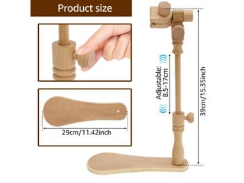 Listing 7 of 9 for Adjustable Beech Wood Cross Stitch Holder With Rotary Hoop