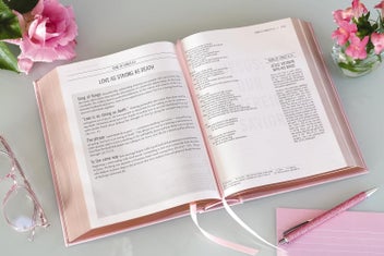 Listing 4 of 6 for The Jesus Bible, NIV Edition, Leathersoft over Board, Pink, Comfort Print