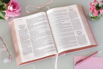 Listing 5 of 6 for The Jesus Bible, NIV Edition, Leathersoft over Board, Pink, Comfort Print