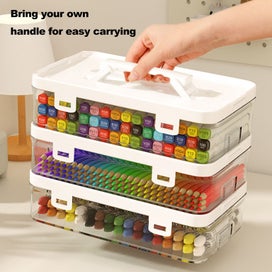 Listing 9 of 9 for Plastic Art Craft Sewing Supply Organizer Storage Containers with Lid, for Pa