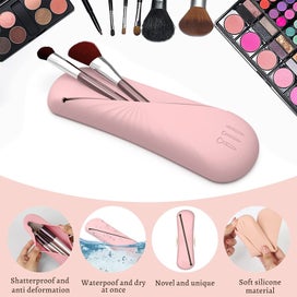 Listing 2 of 5 for Large Travel Makeup Brush Holder, 2 Pack Anti-fall Out Silicon Portable Cosme