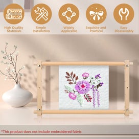 Listing 4 of 11 for Embroidery Frame Needlepoint Embroidery Tapestry Scroll Frame Beech Wood Cros