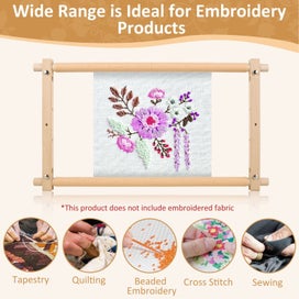 Listing 7 of 11 for Embroidery Frame Needlepoint Embroidery Tapestry Scroll Frame Beech Wood Cros